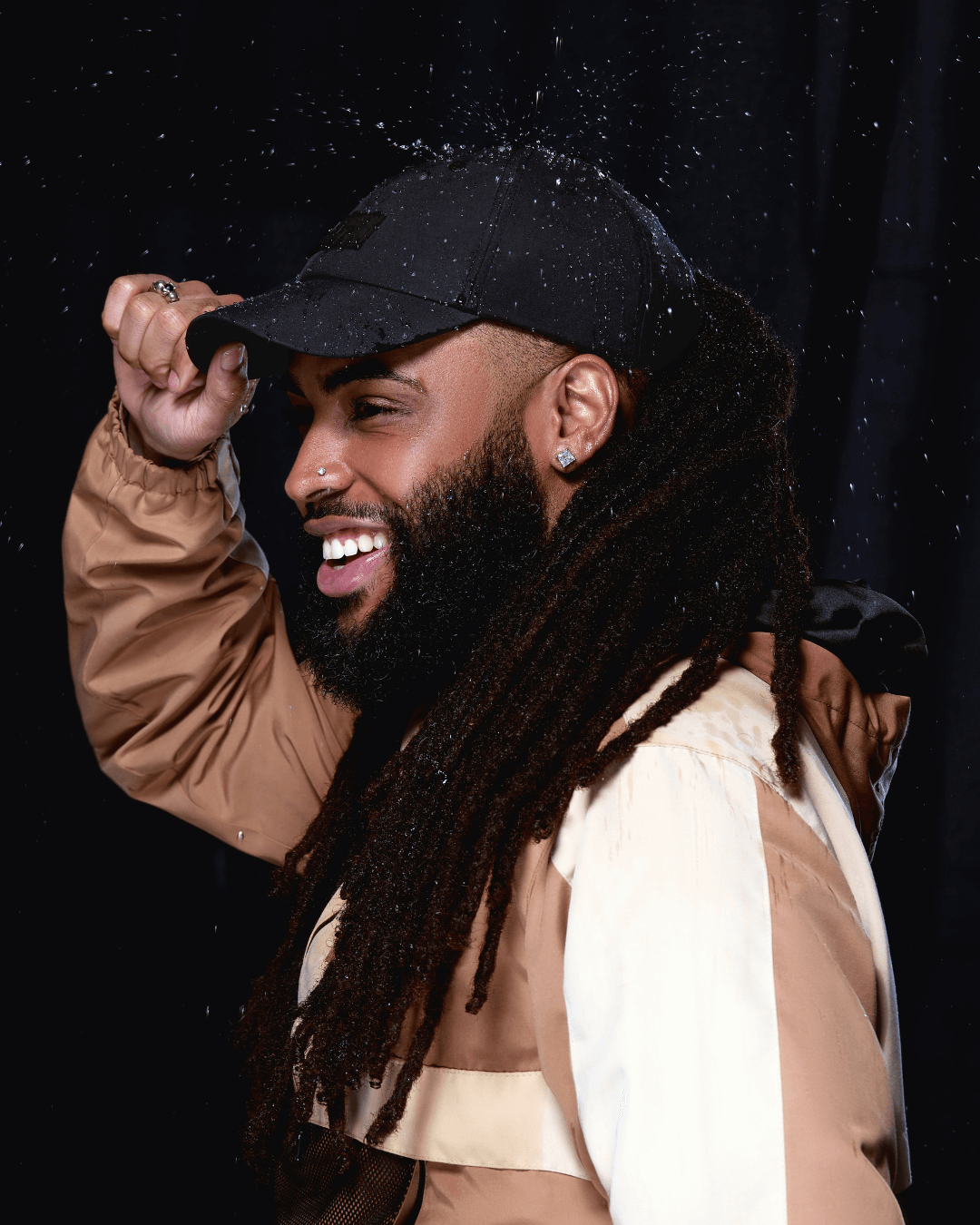 Black Waterproof Satin Lined Dad Hat