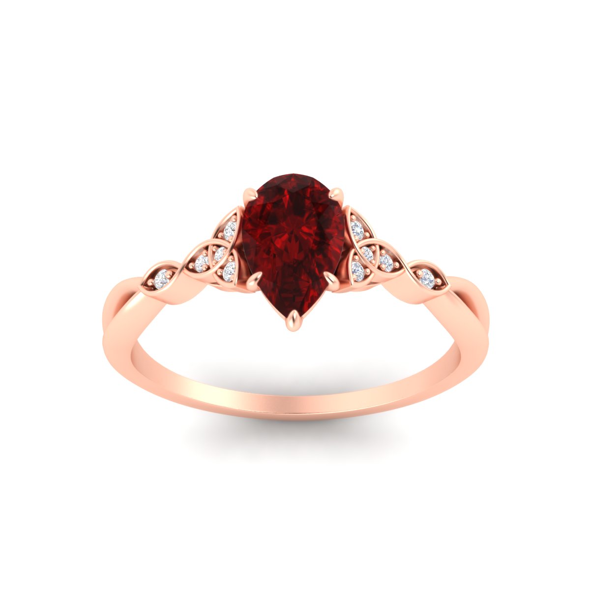 Celtic Knot Pear Shaped Colored Ring